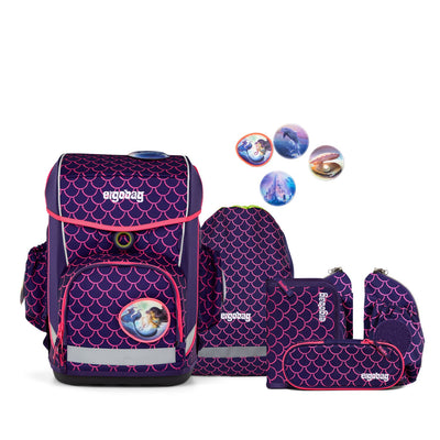 Ergobag Cubo Light Schulranzenset 6tlg. Perlentauchbär LUMI 2025
