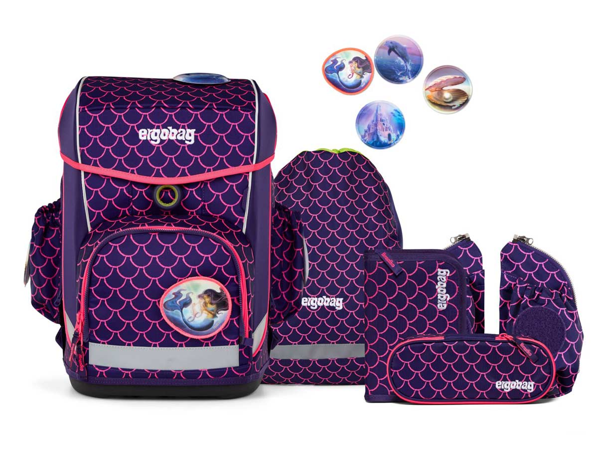 Ergobag Cubo Light Schulranzenset 6tlg. Perlentauchbär LUMI 2025