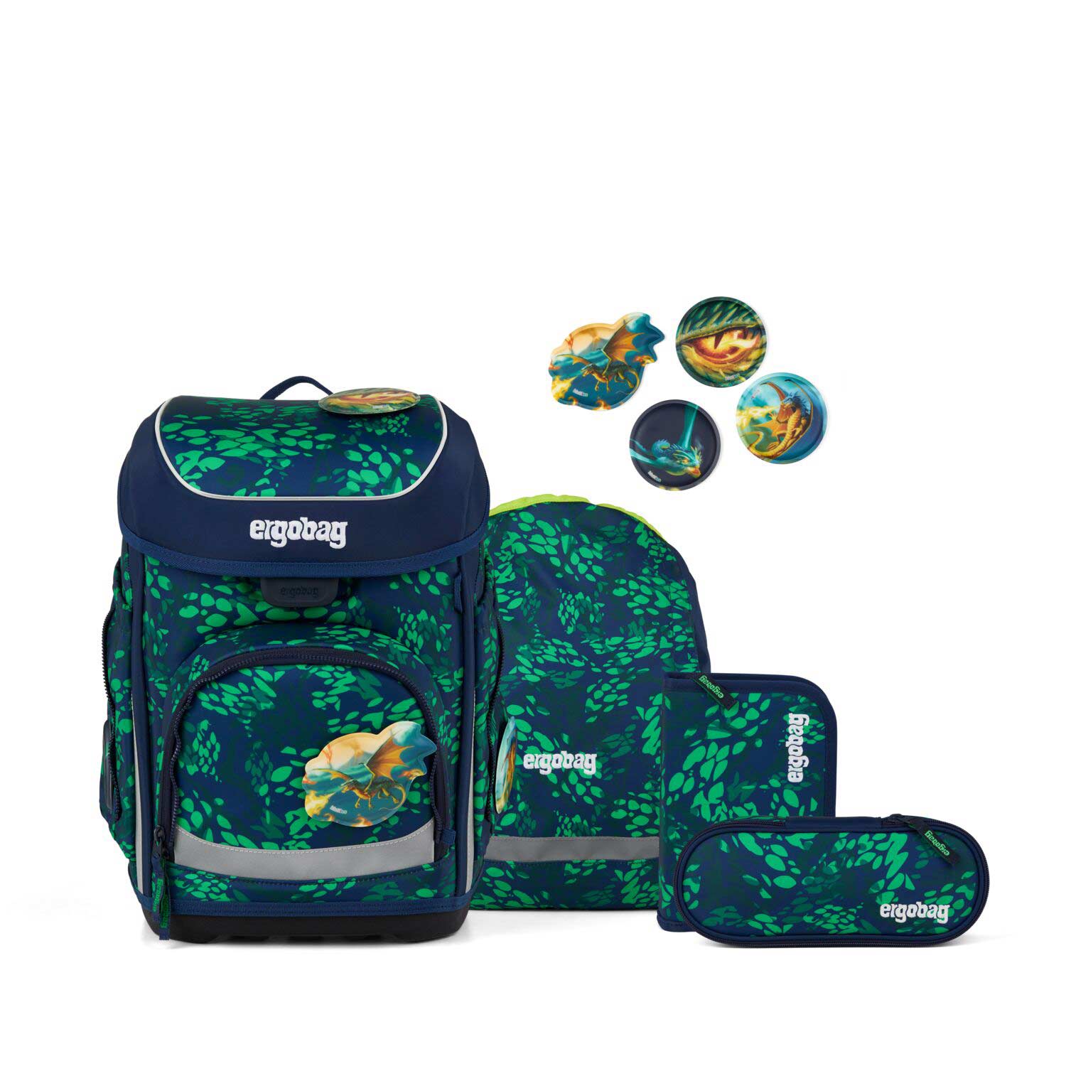 Ergobag Cubo Schulranzenset 5tlg. DrachenbezwingBär