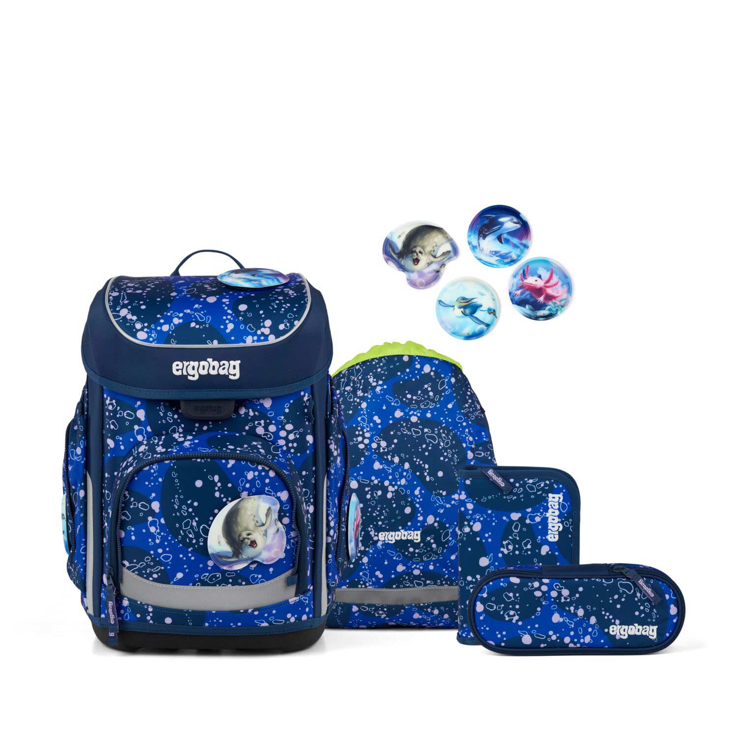 Ergobag Cubo Schulranzenset 5tlg. OzeanBärwohner