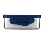 Ergobag Edelstahl Brotdose blau (Dinosaurier)
