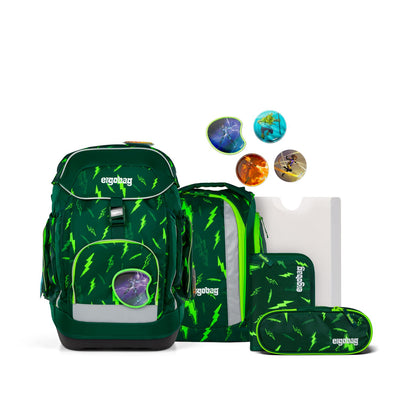 Ergobag Maxi Schulrucksack Set 6tlg. Bärtastisch COLOR FLASH