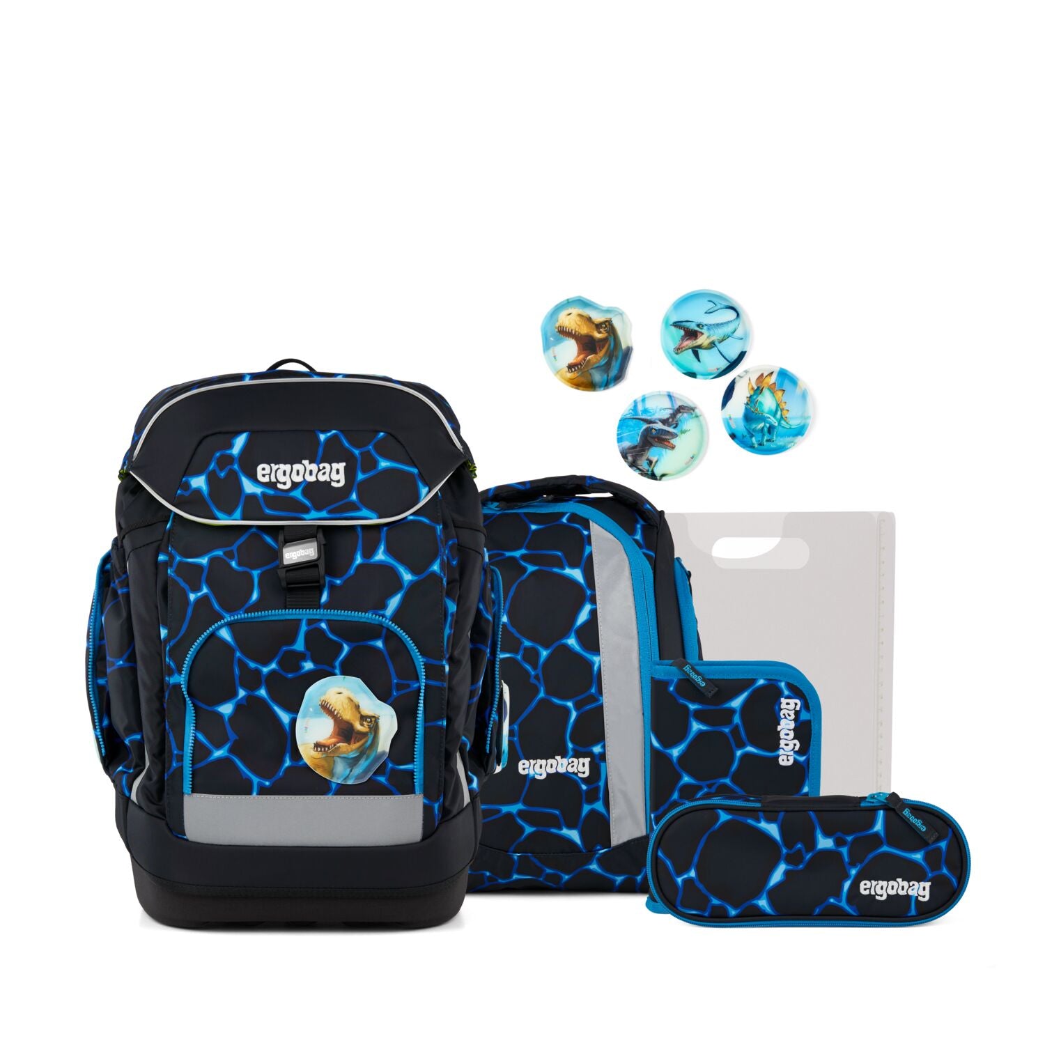 Ergobag Maxi Schulrucksack Set 6tlg. Bärassic Garden COLOR FLASH