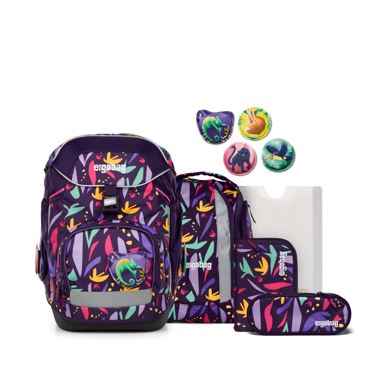 Ergobag Pack Schulrucksack Set 6-teilig AmBärzonas Color Flash
