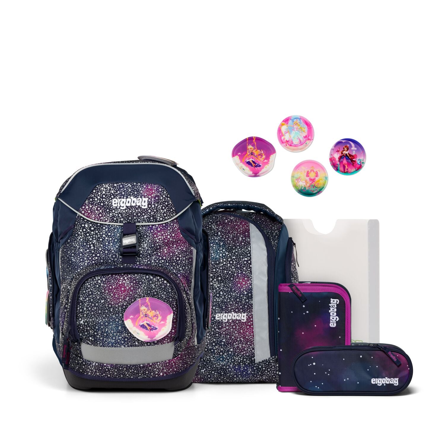 Ergobag Pack Schulrucksack Set 6-teilig Bärlaxy Super Reflex