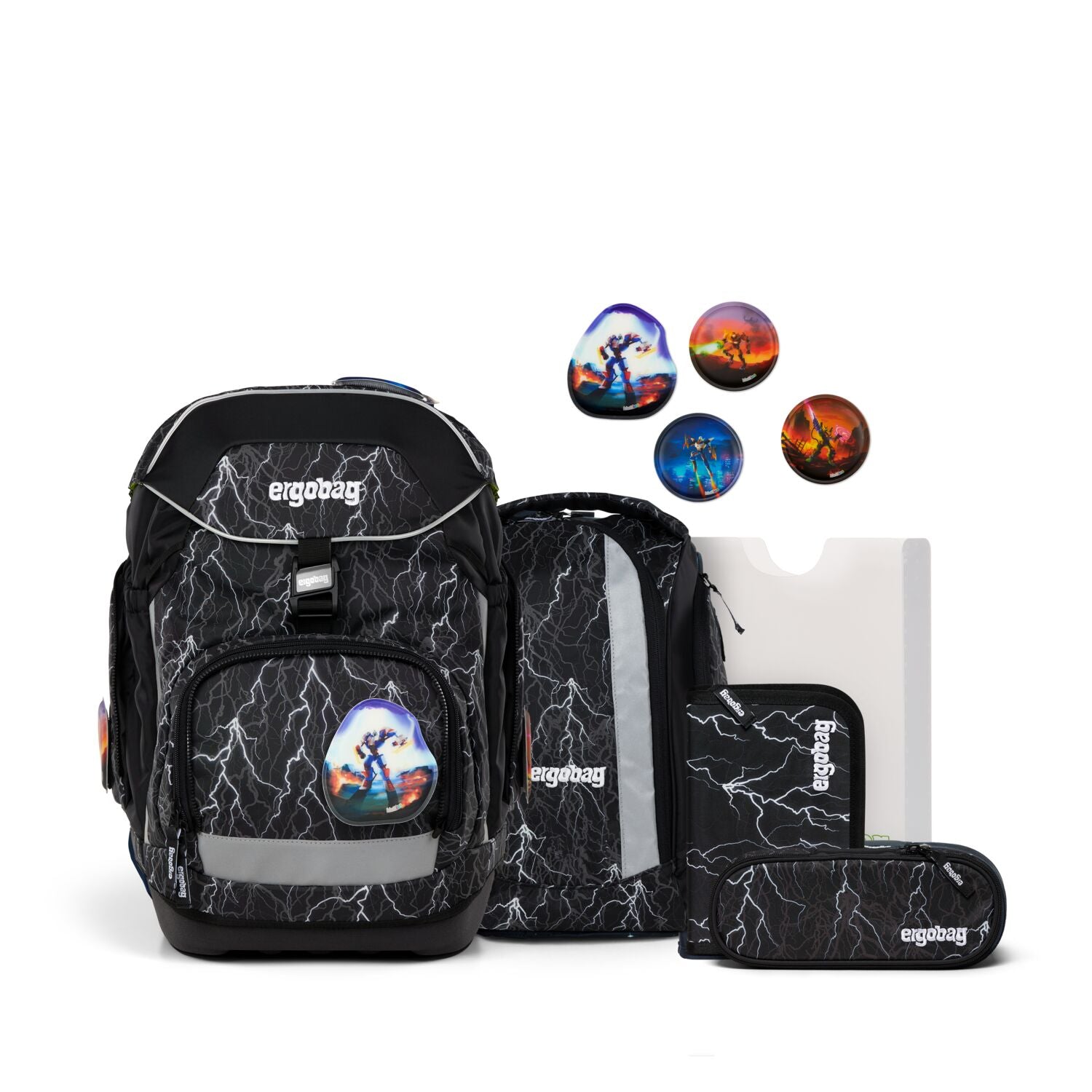 Ergobag Pack Schulrucksack Set 6-teilig Super ReflektBär