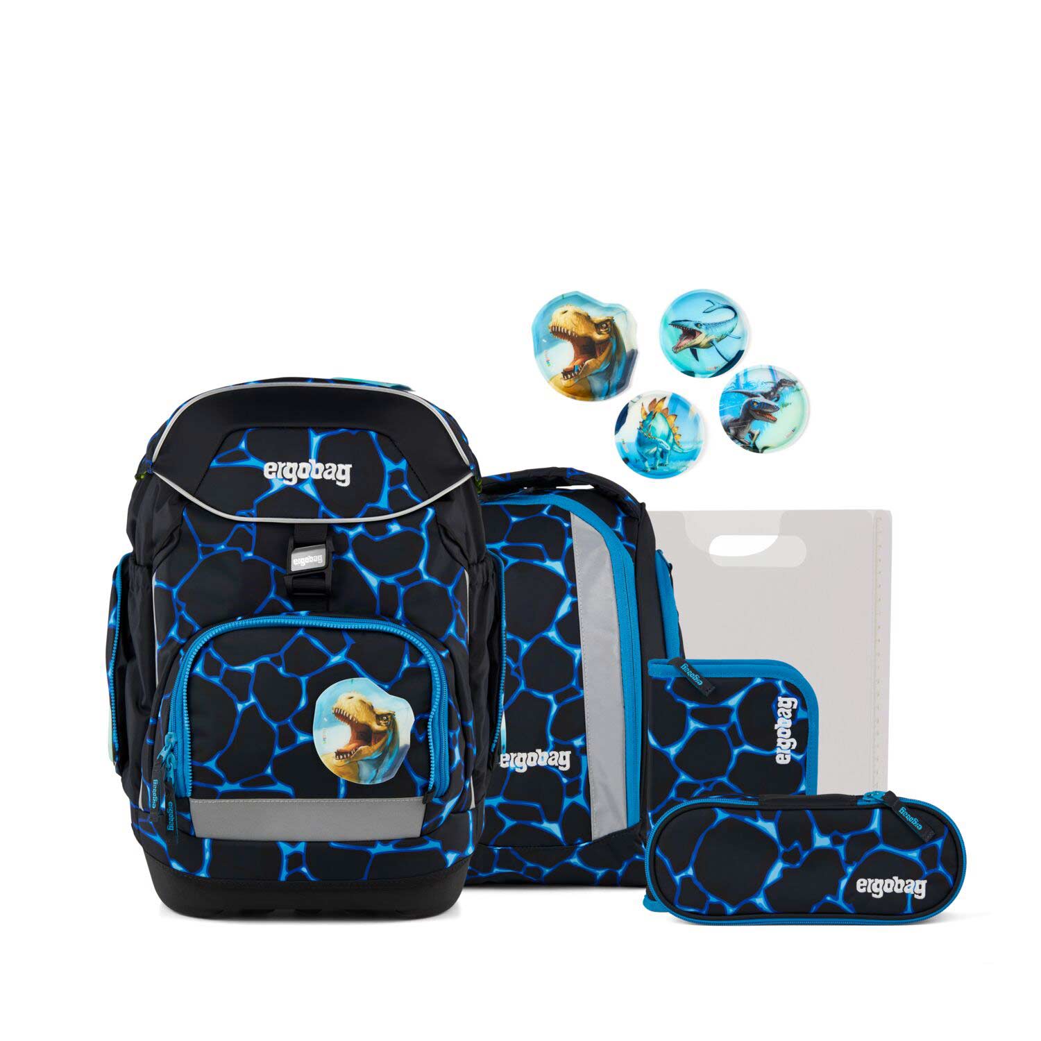 Ergobag Pack Schulrucksack Set 6-teilig Bärassic Garden COLOR FLASH