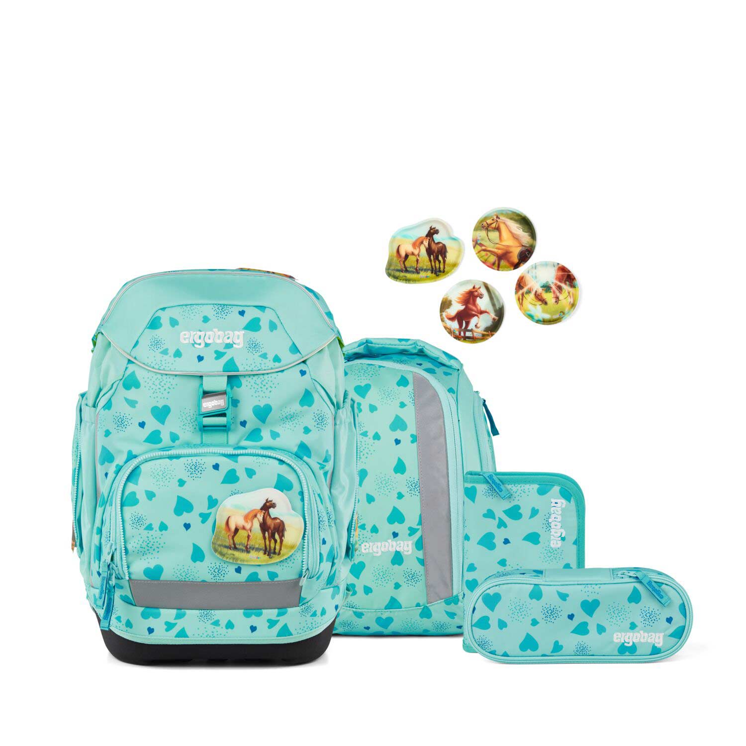 Ergobag Pack Schulrucksack Set 6-teilig ReitBärtraum