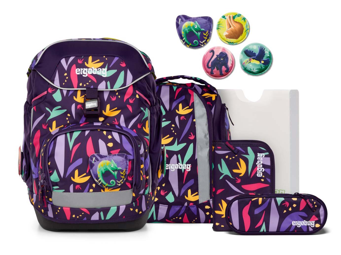Ergobag Pack Schulrucksack Set 6-teilig AmBärzonas Color Flash