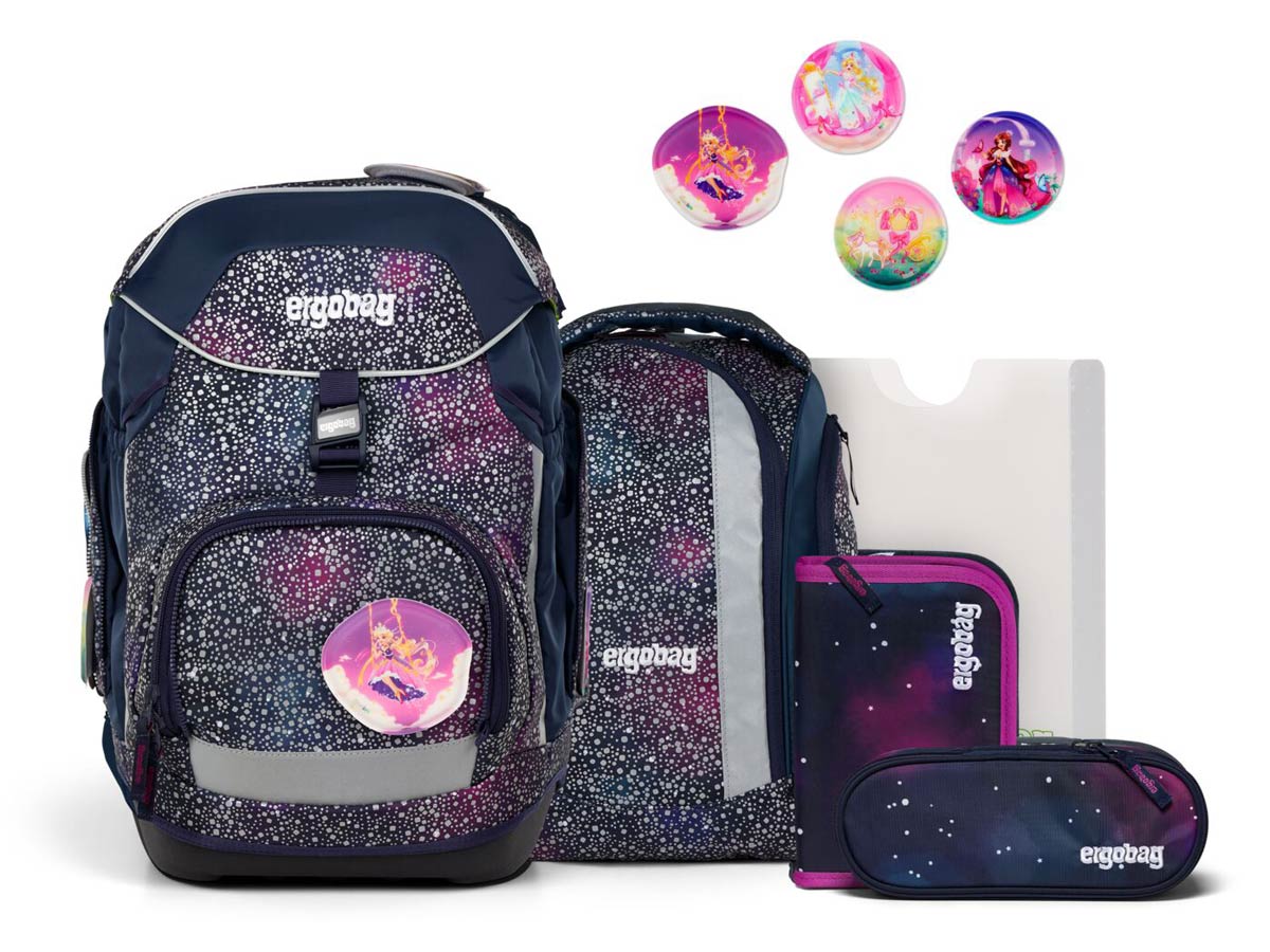 Ergobag Pack Schulrucksack Set 6-teilig Bärlaxy Super Reflex