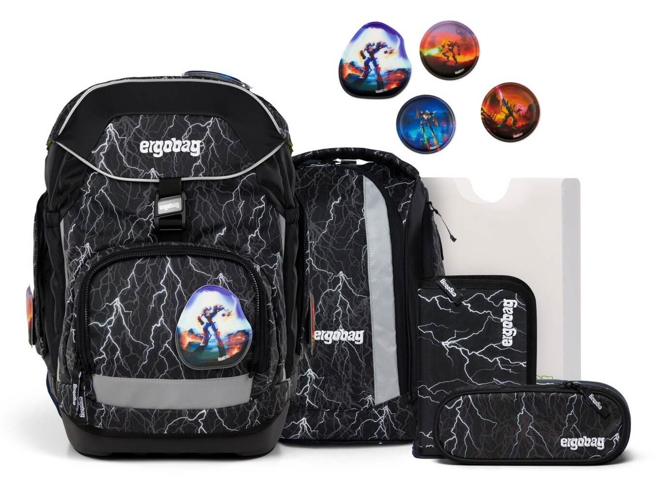 Ergobag Pack Schulrucksack Set 6-teilig Super ReflektBär