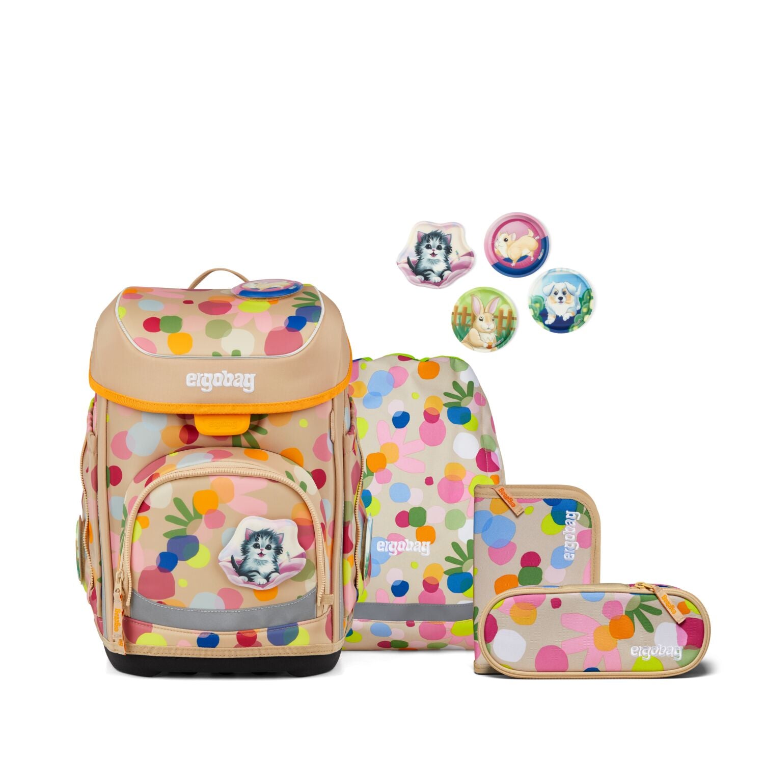 Ergobag Cubo Schulranzenset 5tlg. Flower PowBär 2026