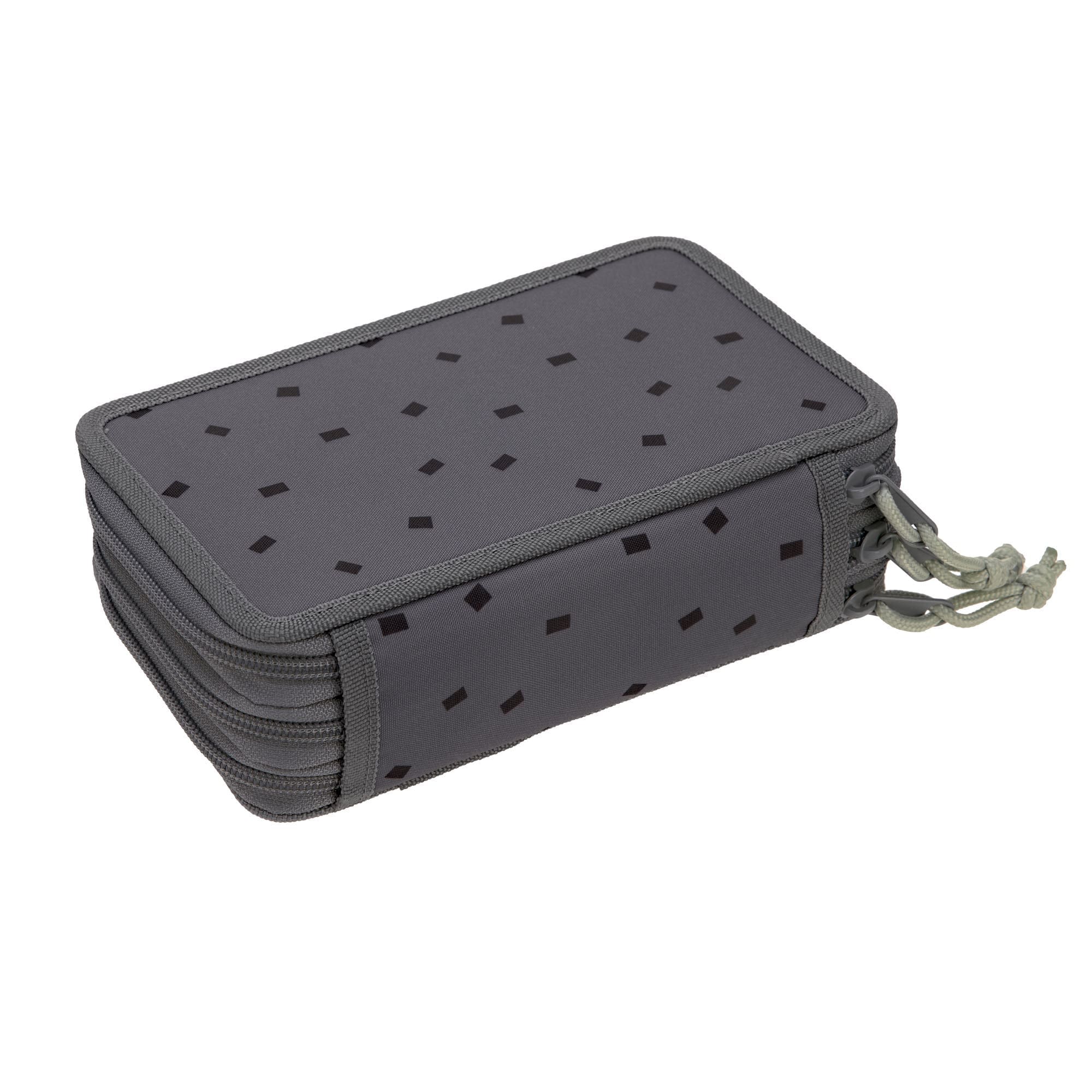 Lässig 3-fach Federmäppchen Unique Speckless Anthrazit