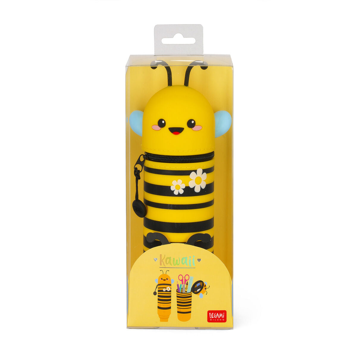 Legami 2in1 Silikon Federmäppchen Kawaii Biene