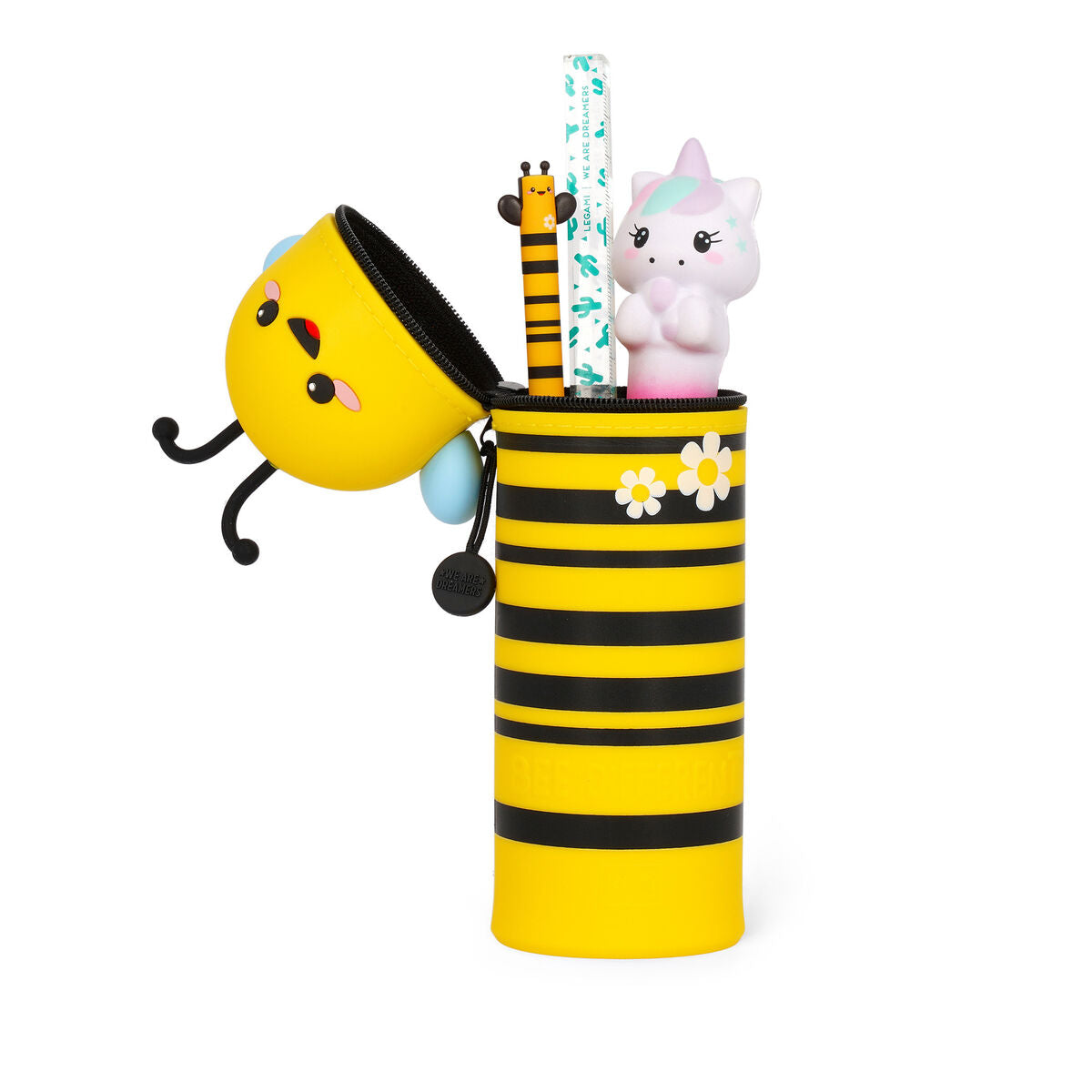 Legami 2in1 Silikon Federmäppchen Kawaii Biene