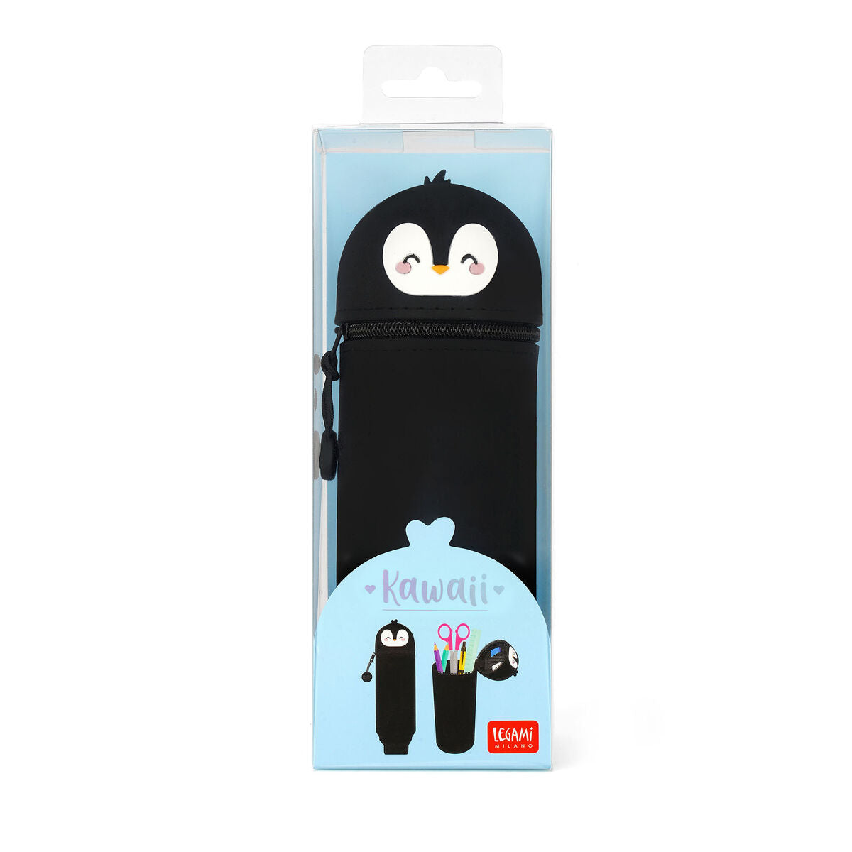 Legami 2in1 Silikon Federmäppchen Kawaii Pinguin