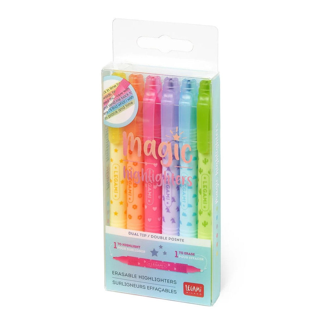 Legami Set mit 6 löschbaren Textmarkern - Magic Highlighters