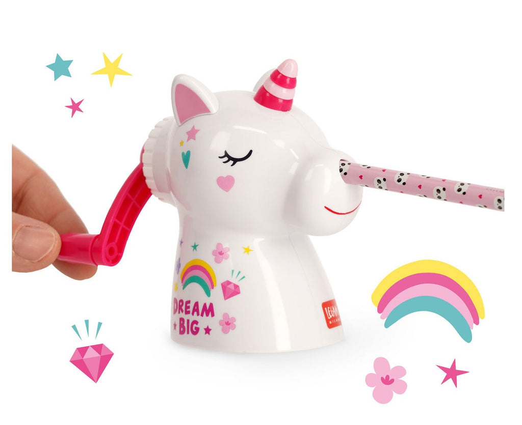 Legami Einhorn Anspitzer mit Kurbel