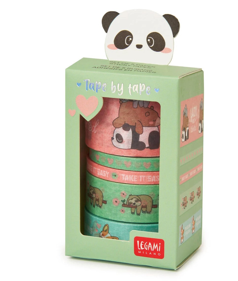 Legami 5 Papier-Klebebänder im Set - Tape by Tape