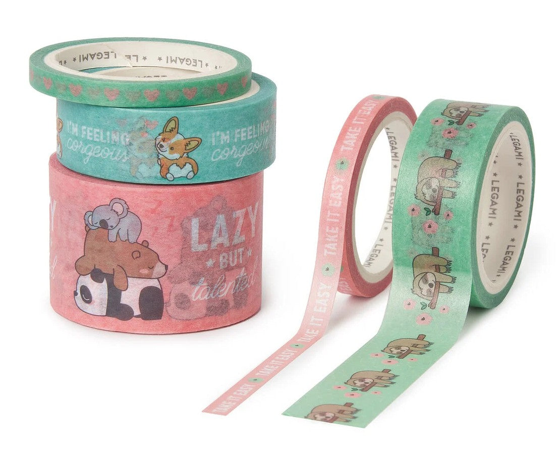 Legami 5 Papier-Klebebänder im Set - Tape by Tape