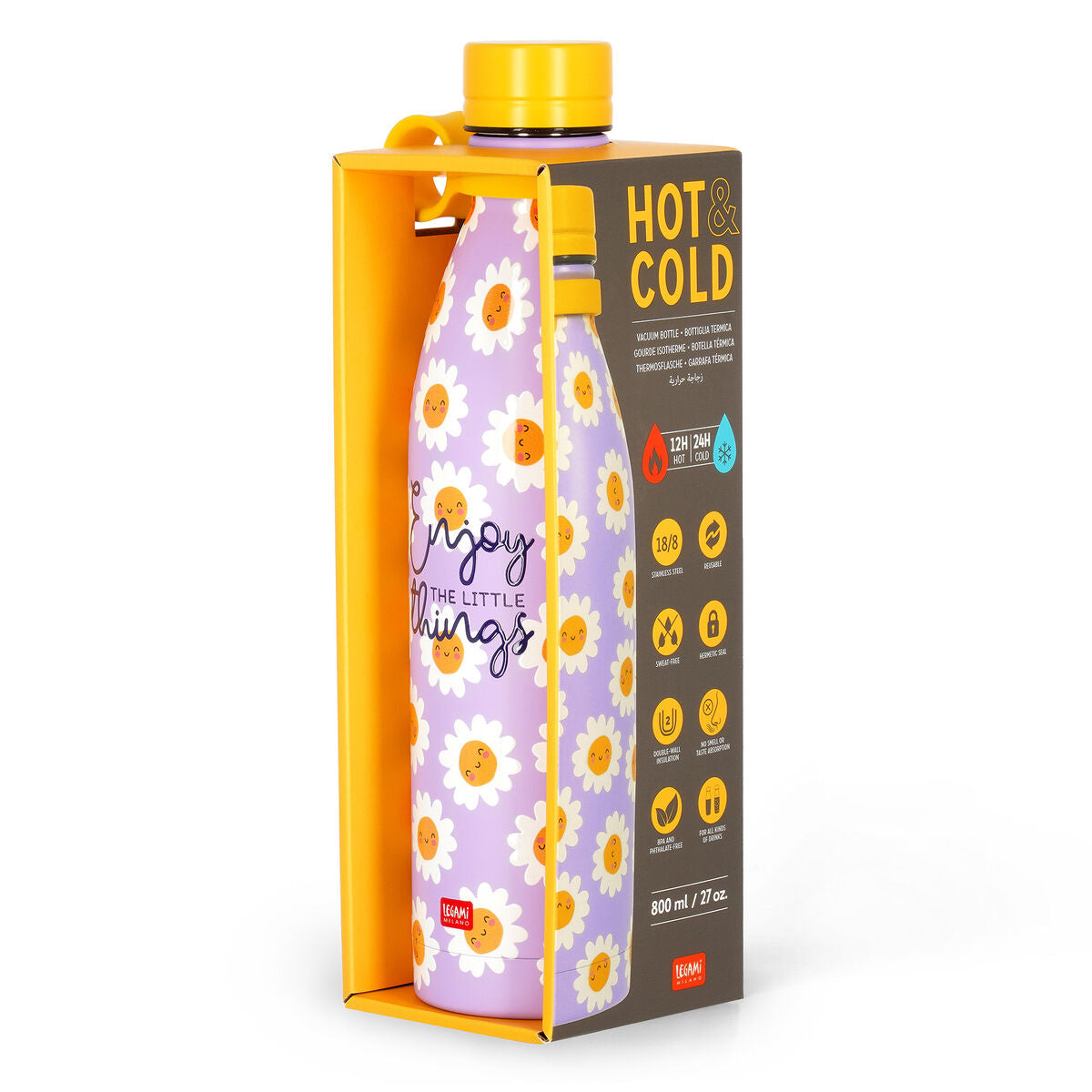 Legami Edelstahl Trinkflasche Daisy