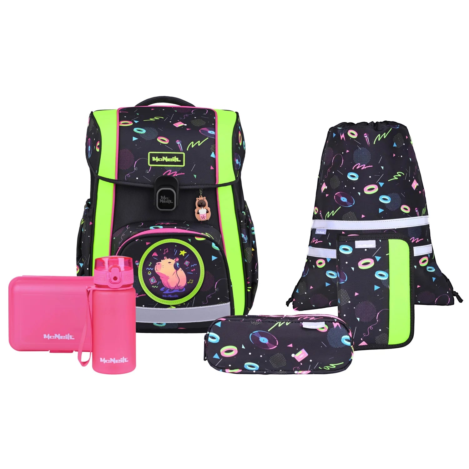 McNeill BRAVO Capybar Schulranzenset 9tlg.