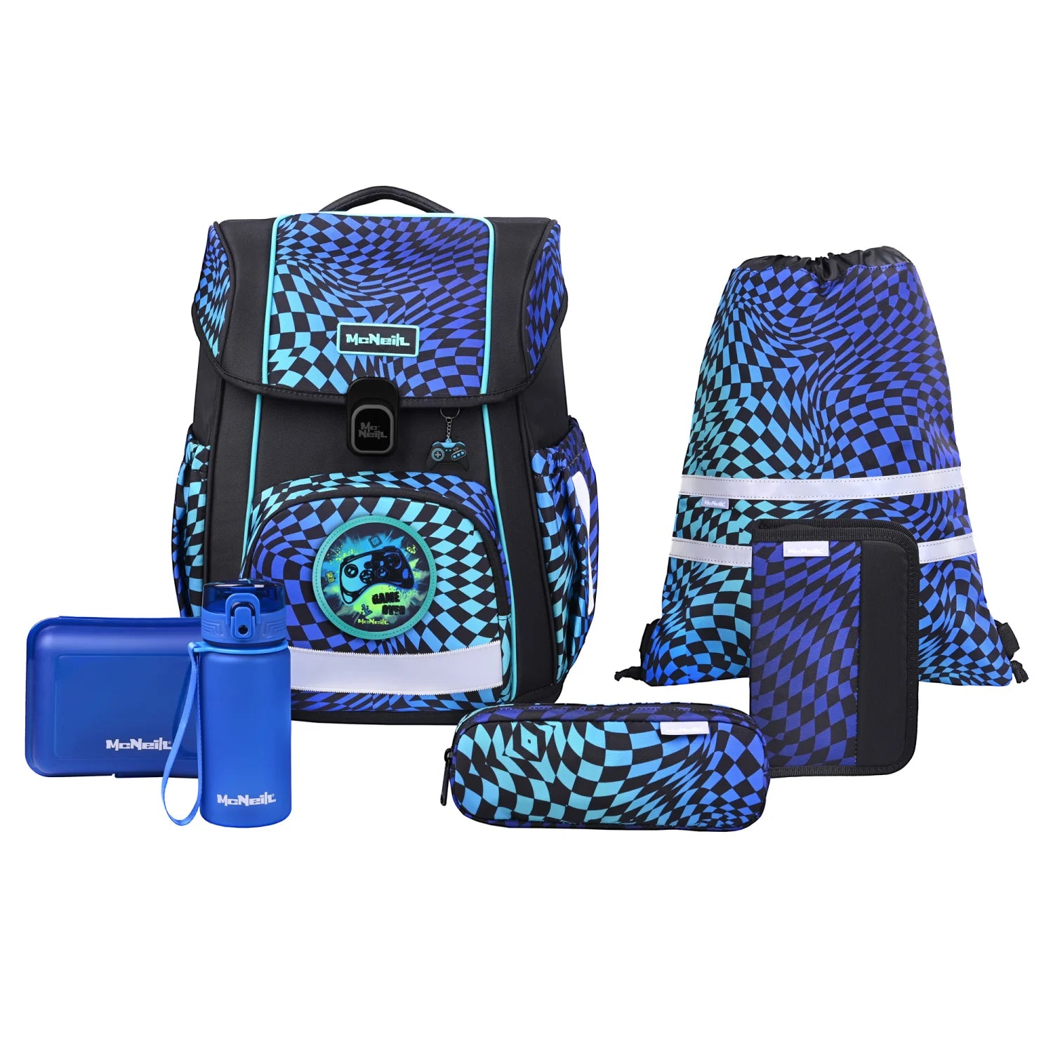 McNeill BRAVO Gamer Schulranzenset 9tlg.