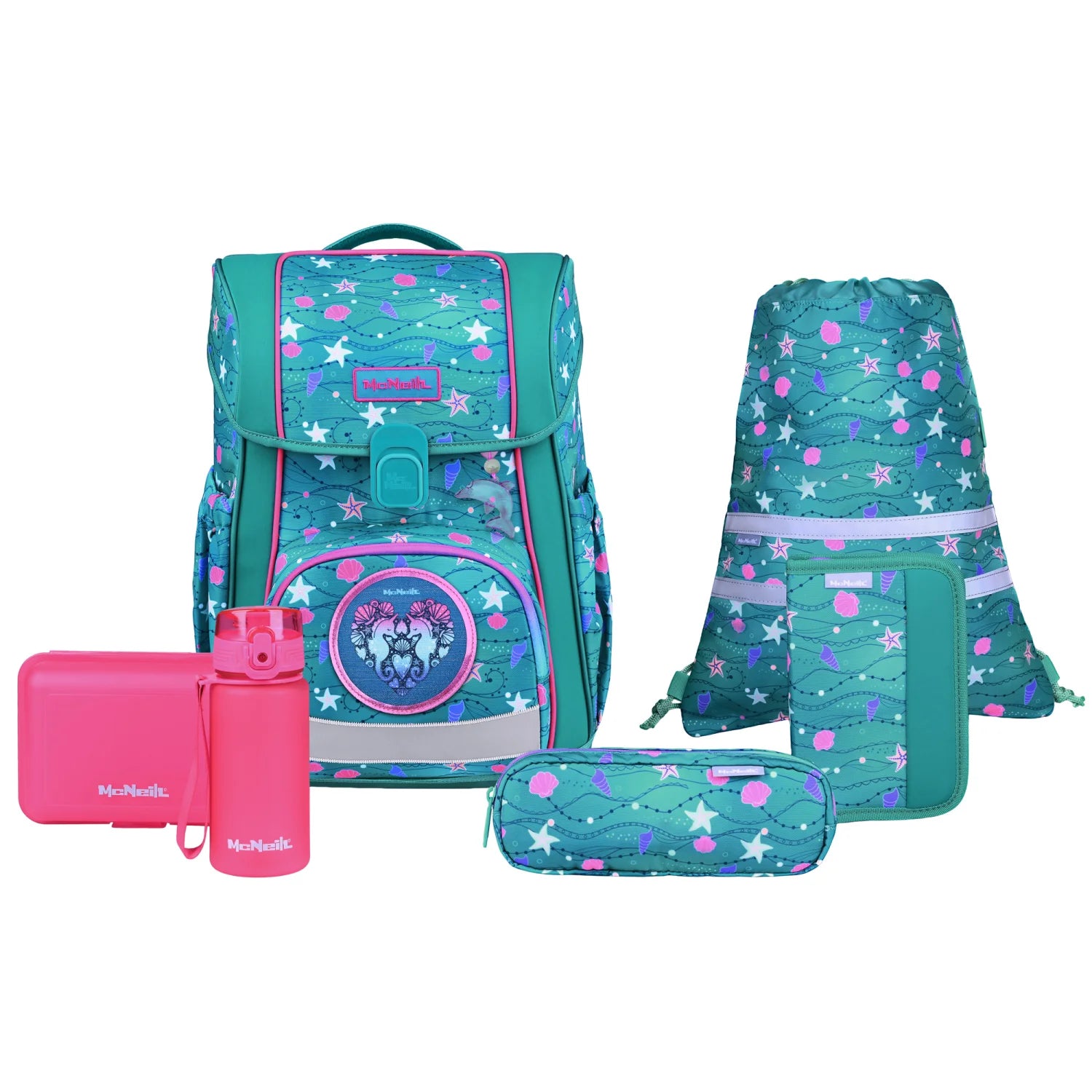McNeill BRAVO Seafish Schulranzenset 9tlg.