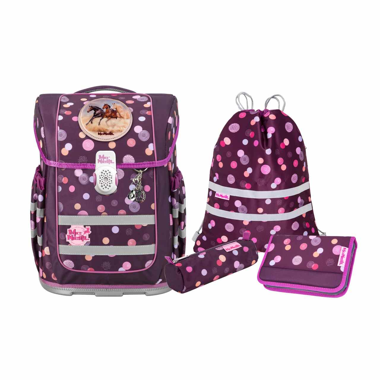 McNeill COMPACTO 5tlg. Schulranzenset Ruby