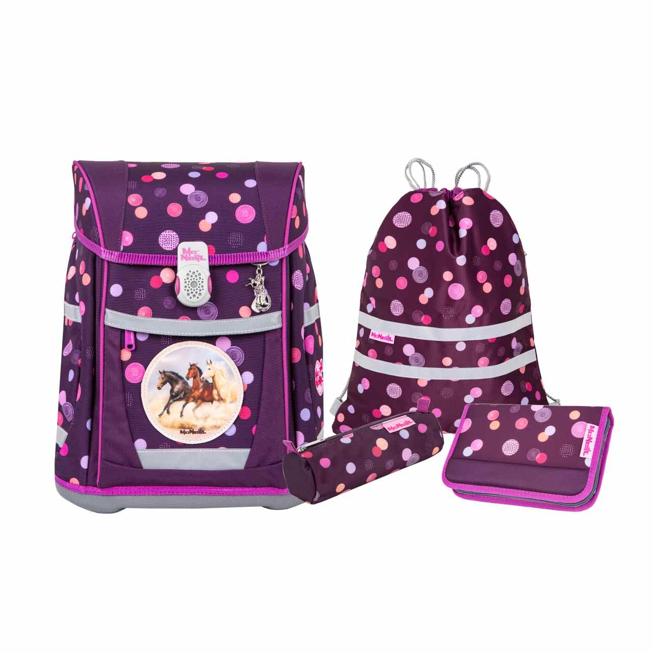 McNeill TENERO 5tlg. Schulranzenset Ruby