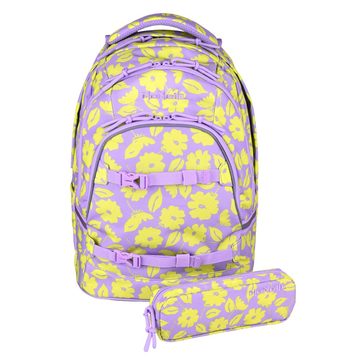 McNeill Milo Schulrucksack Set 2tlg. Flores lila
