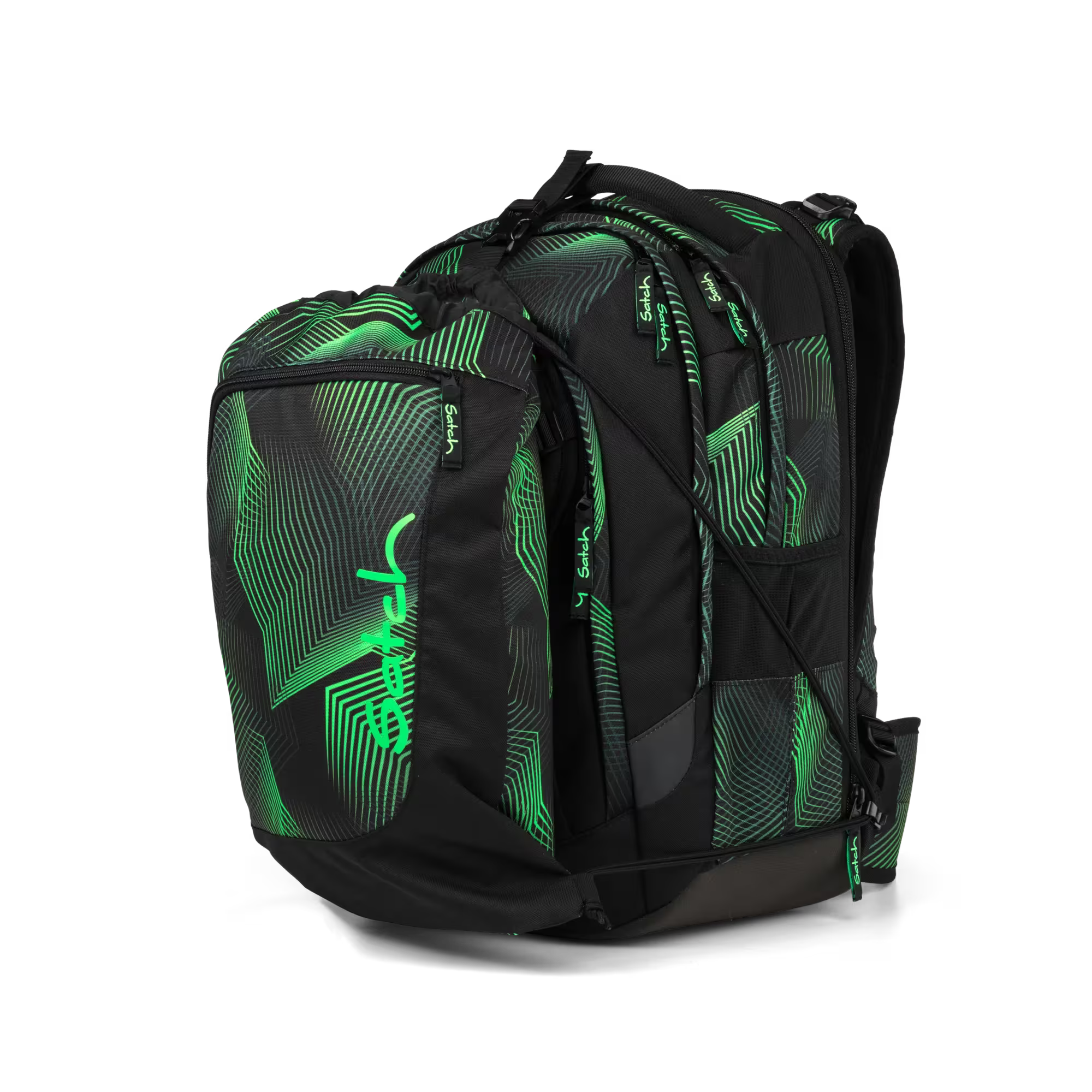 Satch Match PLUS Schulrucksack Seismic Green