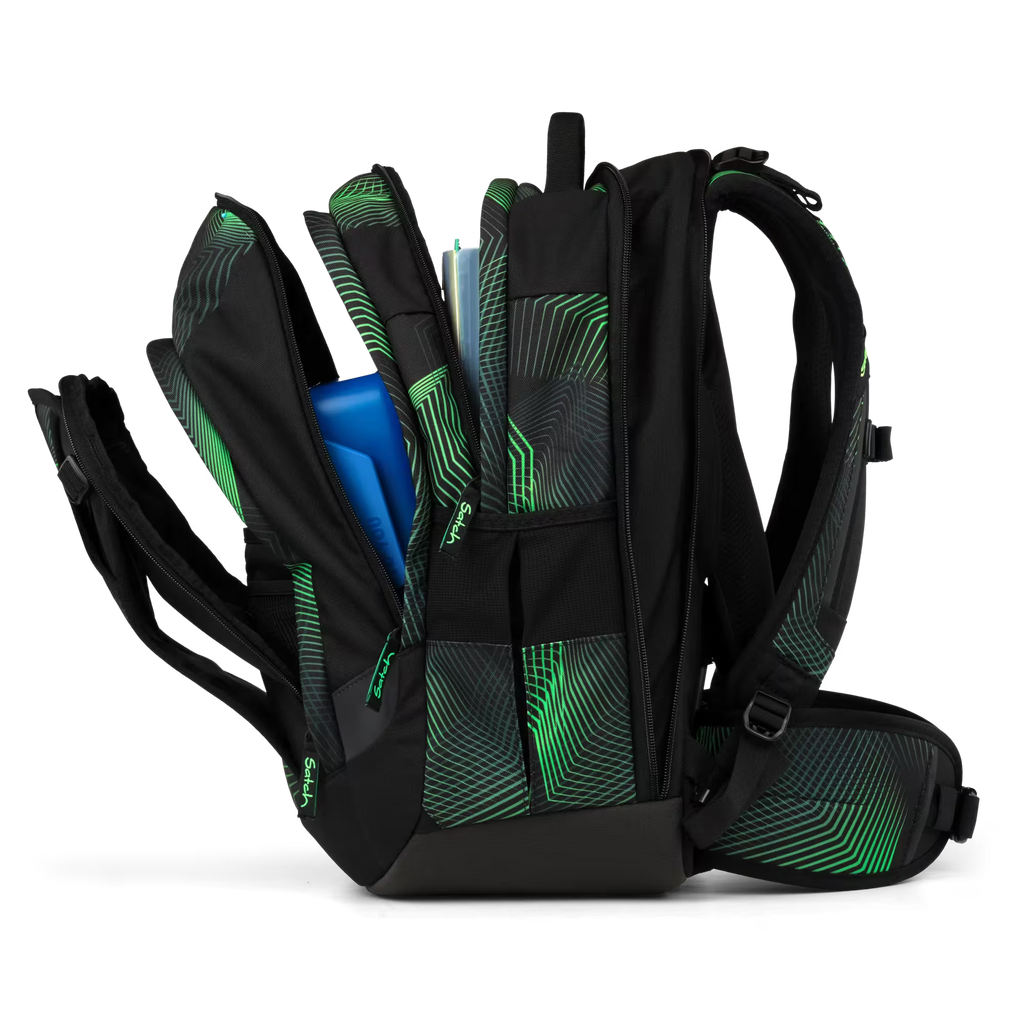 Satch Match PLUS Schulrucksack Seismic Green