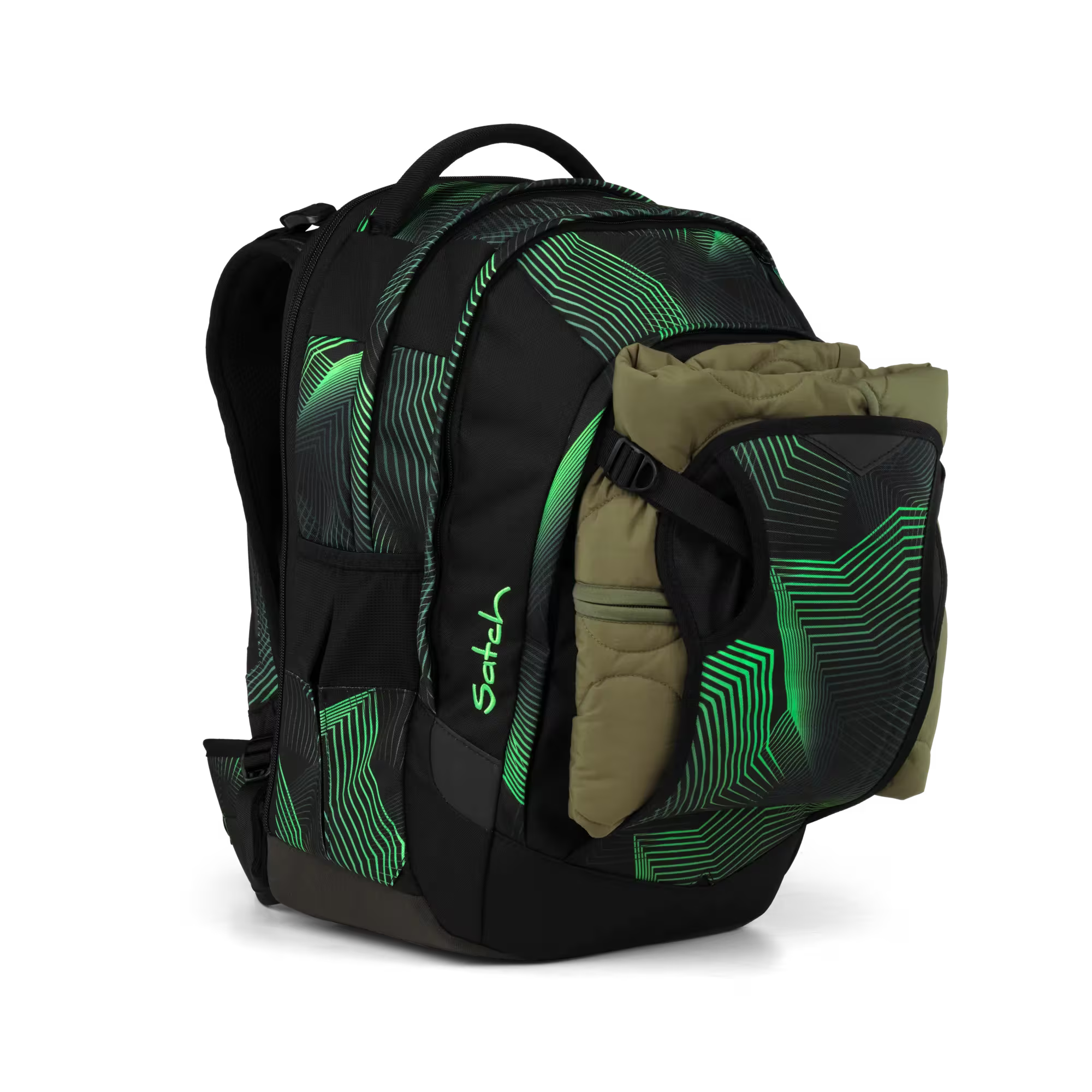 Satch Match PLUS Schulrucksack Seismic Green