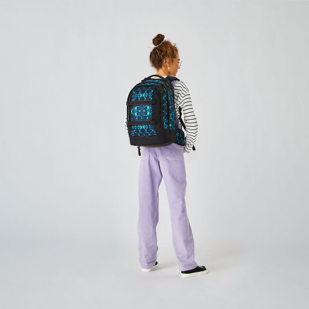 Satch Pack Schulrucksack Caleido Blue