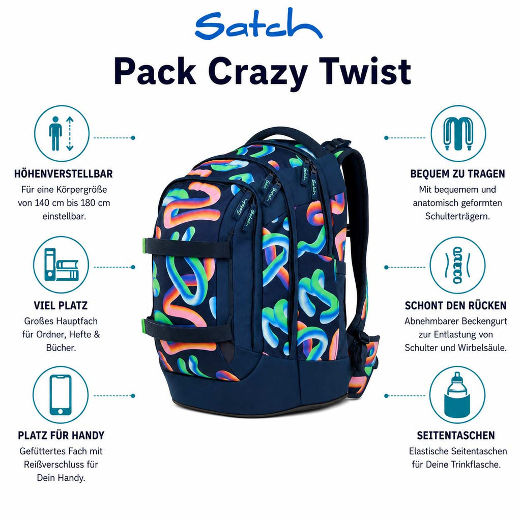 Satch Pack Schulrucksack Crazy Twist