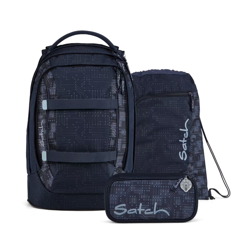 Satch Pack Schulrucksack-Set 3tlg. Cyber Blue