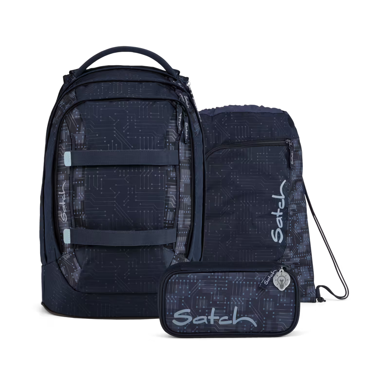Satch Pack Schulrucksack-Set 3tlg. Cyber Blue