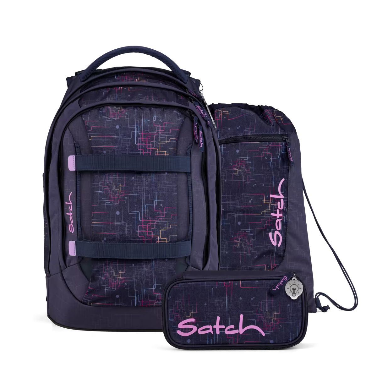 Satch Pack Schulrucksack-Set 3tlg. Cyber Pink