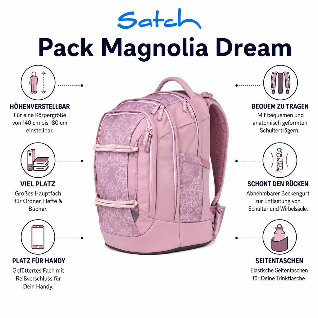 Satch Pack Schulrucksack Magnolia Dream