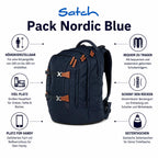 Satch Pack Schulrucksack Nordic Blue