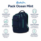 Satch Pack Schulrucksack Ocean Mint