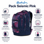 Satch Pack Schulrucksack Seismic Pink