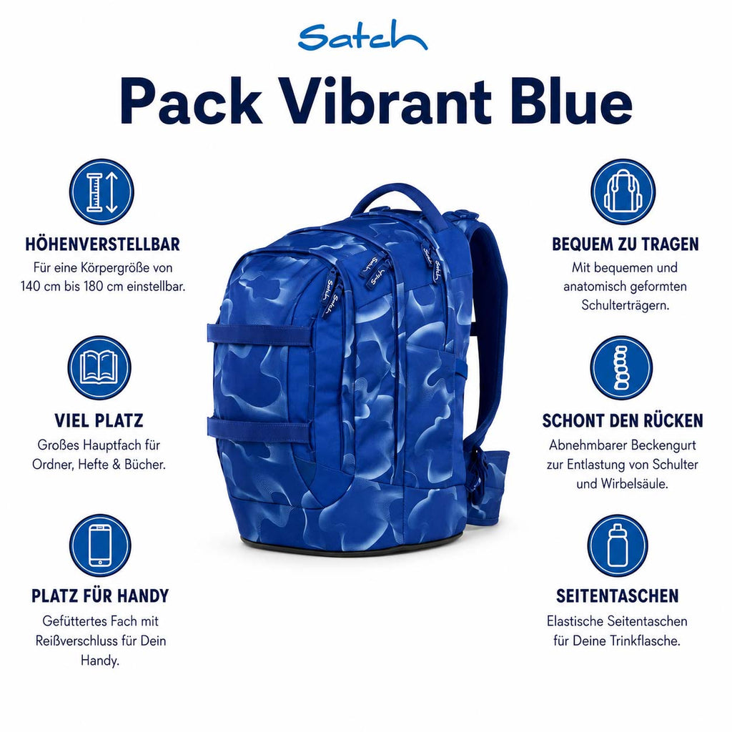Satch Pack Schulrucksack Vibrant Blue