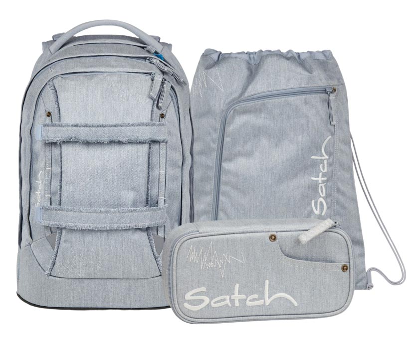 Satch Pack Schulrucksack-Set 3tlg. Washed Blue