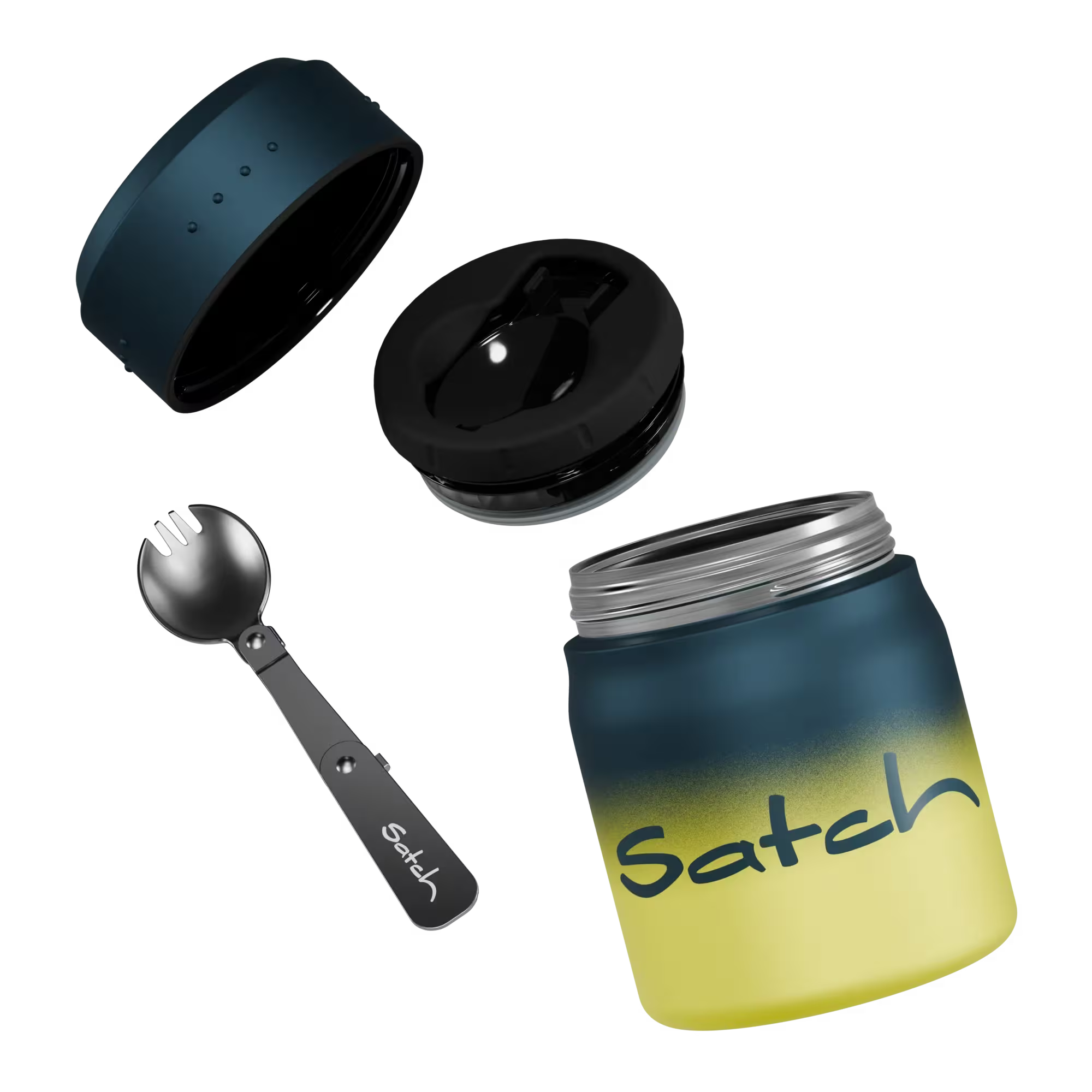 Satch Thermo Lunchbox Edelstahl Blue Graffiti