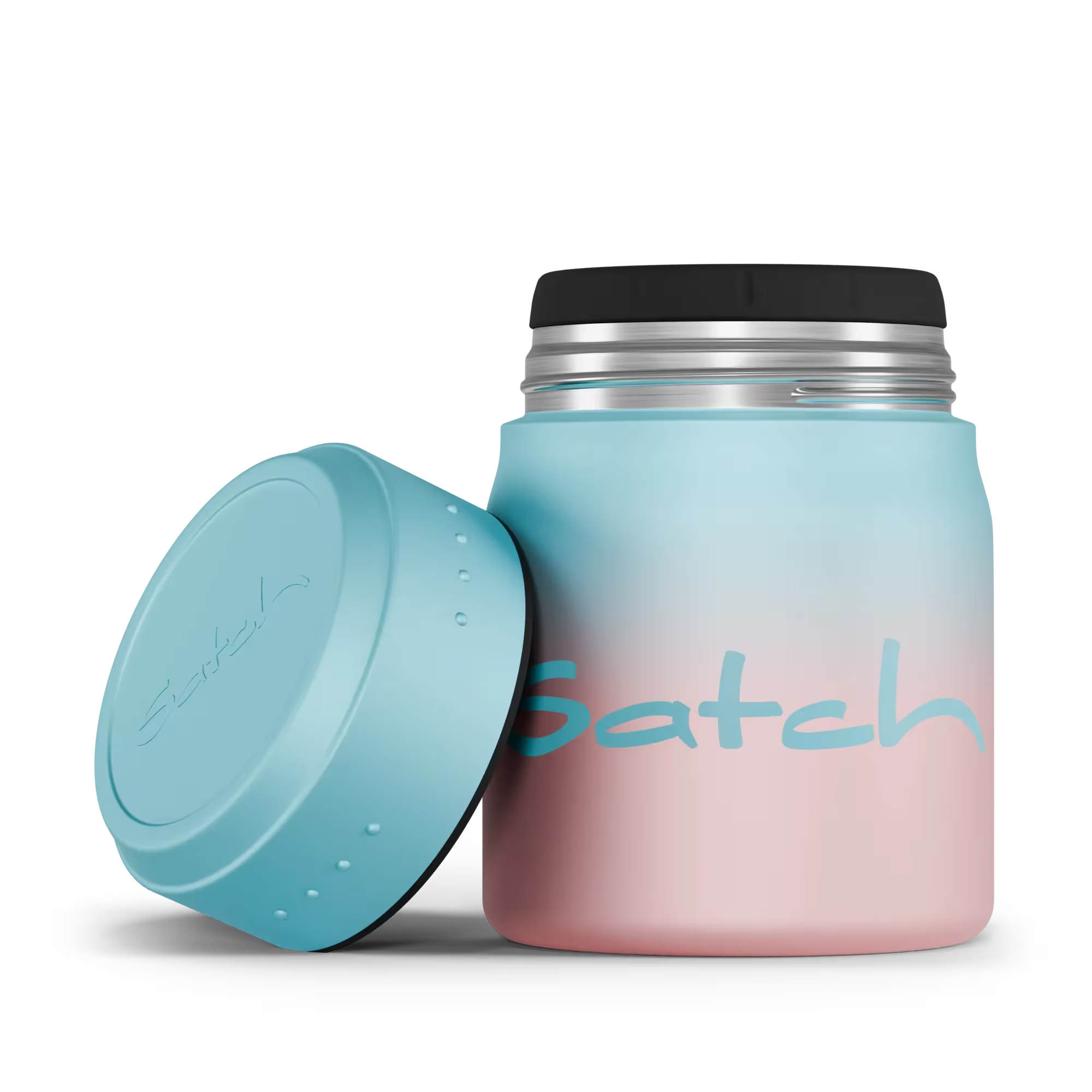 Satch Thermo Lunchbox Edelstahl Light Blue Graffiti