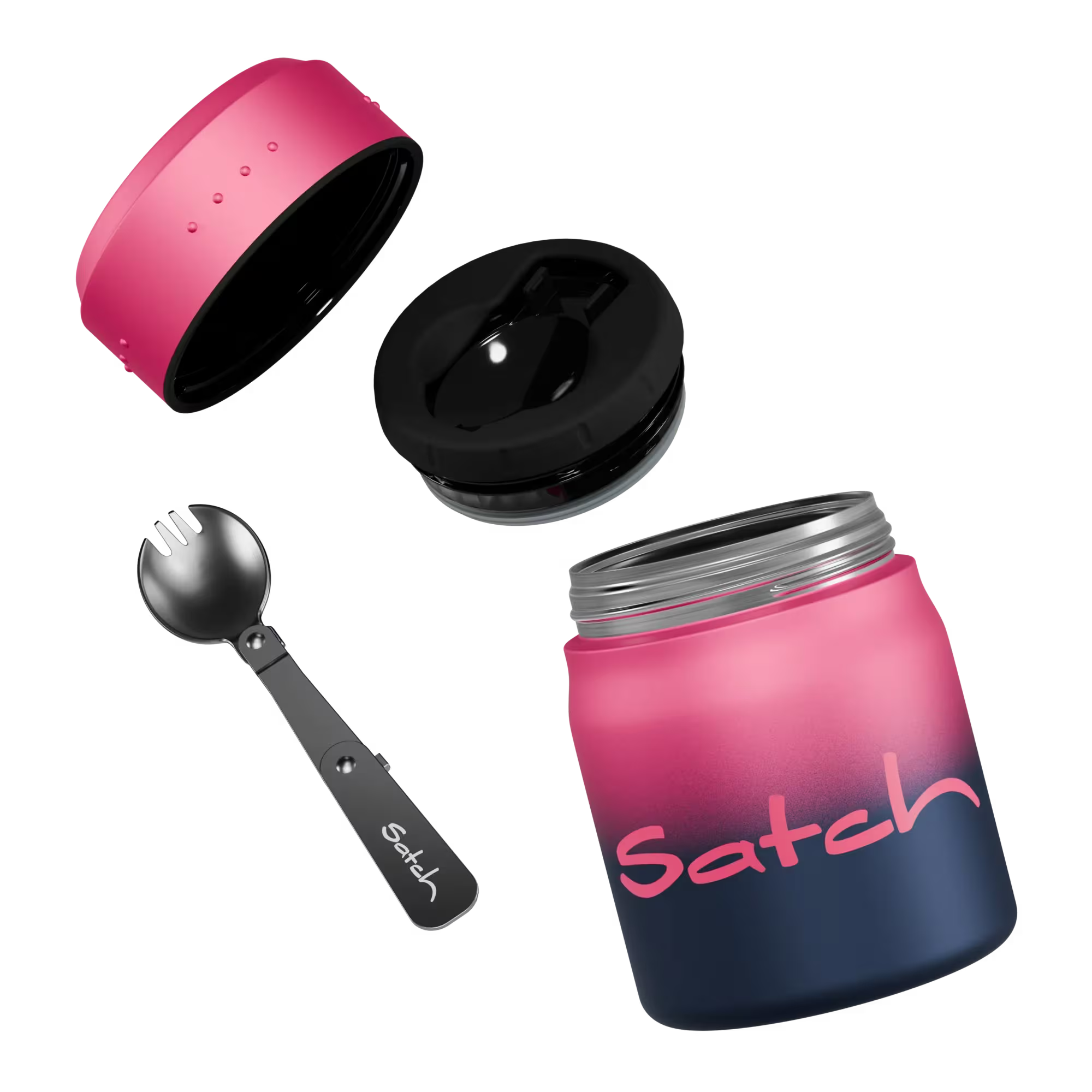 Satch Thermo Lunchbox Edelstahl Pink Graffiti