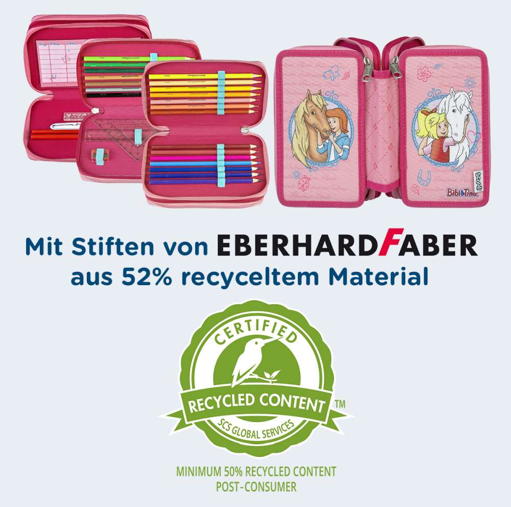 Scooli 3-fach Federmäppchen Bibi & Tina