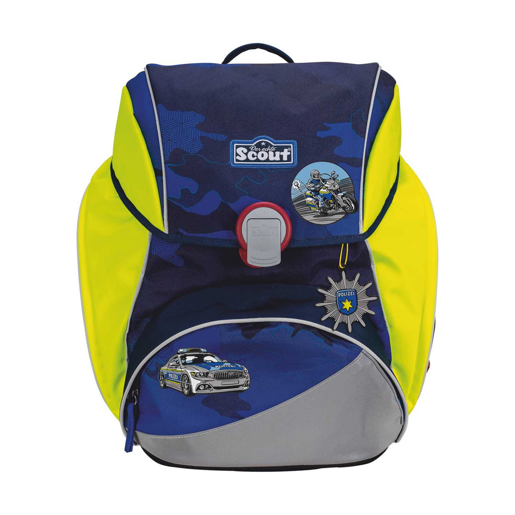 Scout Alpha DIN Schulranzen-Set 4tlg. Blue Police